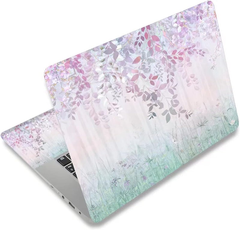 DINKY Laptop Skin Sticker Decal, 12" 13" 13.3" 14" 15" 15.4" 15.6 inch Laptop Universal Reusable Vinyl Skin Stickers Cover Art Decal Notebook PC Personalized Protector-Wildflowers - Image 1